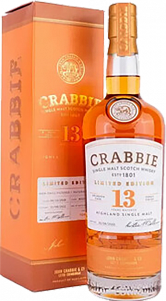 Виски Crabbie Tokaji Finish Highland Single Malt Scotch Whisky 13 y.o. (gift box), 0.7 л