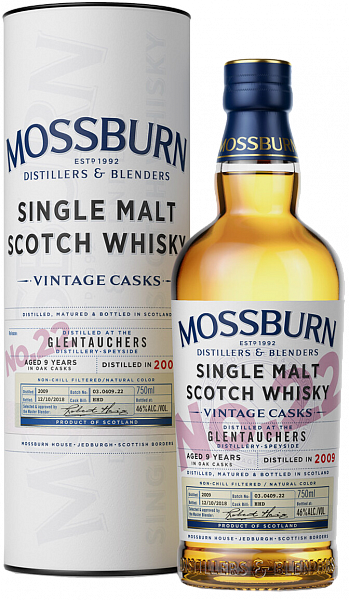 Виски Mossburn Vintage Casks No.22 Glentauchers Single Malt Scotch Whisky (gift box), 0.7 л