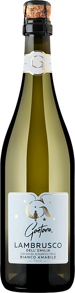 Полусладкое игристое вино Gaetano Lambrusco dell'Emilia IGT Bianco, 0.75 л