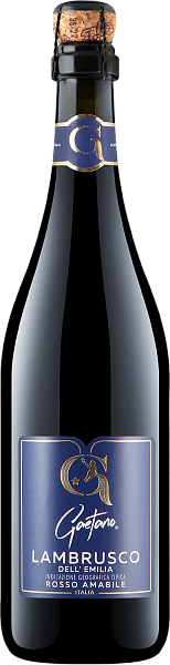 Полусладкое игристое вино Gaetano Lambrusco dell'Emilia IGT Rosso, 0.75 л