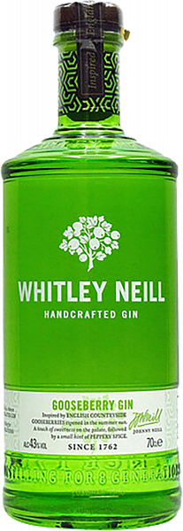Джин Whitley Neill Gooseberry Handcrafted Dry Gin, 0.7 л