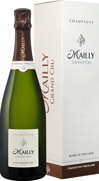 Mailly Grand Cru Brut Blanc de Pinot Noir Champagne АОС (gift box), 0.75 л