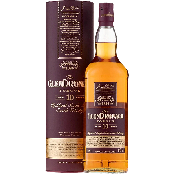 The Glendronach Forgue Highland Single Malt Scotch Whisky 10 y.o. (gift box), 1 л
