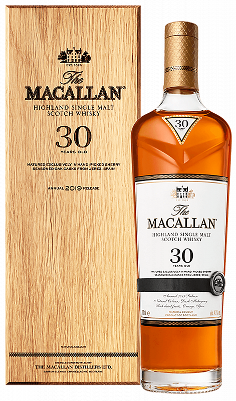 Макаллан Шерри Оак Каск 30 лет Хайлэнд односолодовый шотландский виски в подарочной упаковке 0.7 л