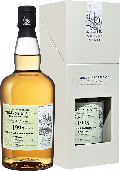Виски Wemyss Malts Triptych Of Treats Linkwood 1995 Speyside Single Cask Single Malt Scotch Whisky 23 y.o. (gift box)    , 0.7 л
