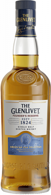 Гленливет Фаундерс Резерв односолодовый шотландский виски в подарочной упаковке 0.5 л