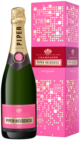 Шампанское Piper-Heidsieck Sauvage Rose Brut Champagne AOC (gift box), 0.75 л