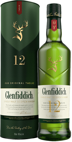 Glenfiddich 12 y.o. Single Malt Scotch Whisky (gift box), 0.7 л