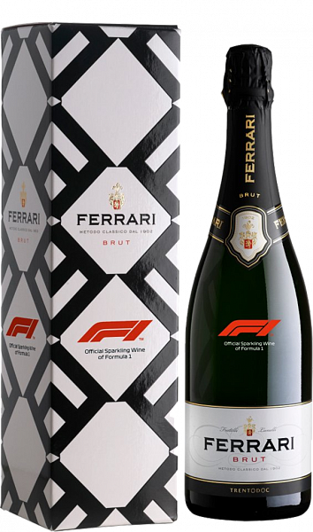Игристое вино Ferrari Brut Formula-1 Limited Edition Trento DOC (gift box), 0.75 л