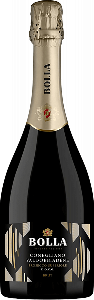 Итальянское игристое вино Bolla Conegliano Valdobbiadene Prosecco DOCG Superiore Brut , 0.75 л