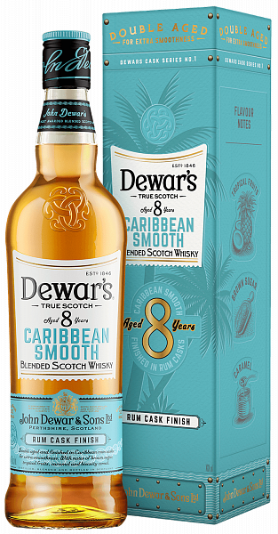 Виски Dewar's Caribbean Smooth 8 y.o.Blended Scotch Whisky, 0.7 л