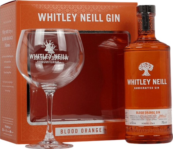 Джин Whitley Neill Blood Orange (gift box with a glass), 0.7 л