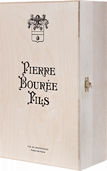 Gift box Pierre Bouree Fils for 2 bottles, birch