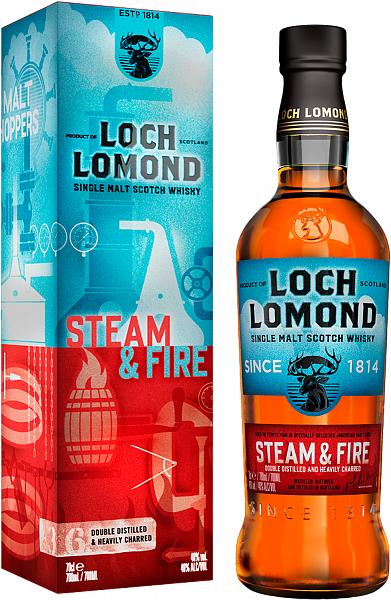 Ром Loch Lomond Steam & Fire Single Malt Scotch Whisky (gift box), 0.7 л