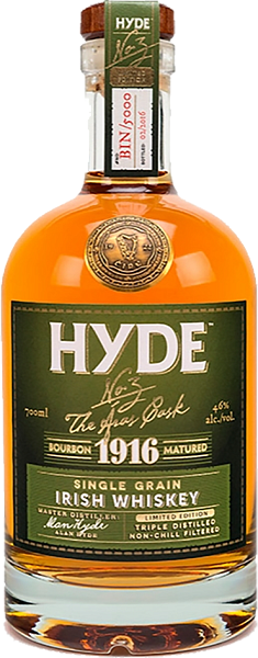 Виски Hyde №3 Bourbon Cask Matured Single Grain Irish Whiskey, 0.7 л