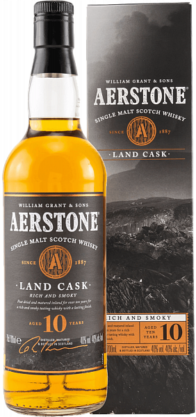 Виски Aerstone Land Cask 10 y.o. Single Malt Scotch Whisky (gift box), 0.7 л