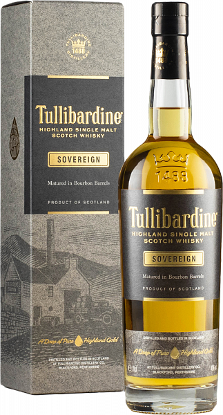Виски Tullibardine Sovereign Highland Single Malt Scotch Whisky (gift box), 0.7 л