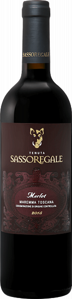 Вино Merlot Maremma Toscana DOC Tenuta Sassoregale, 0.75 л