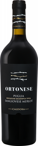 Красное полусухое вино Ortonese Sangiovese Merlot Puglia IGT Caldora, 0.75 л