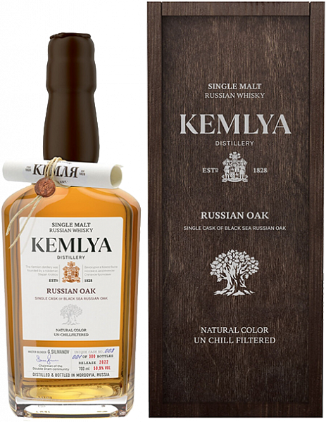 Виски Kemlya Russian Oak Single Malt Whisky (gift box), 0.7 л