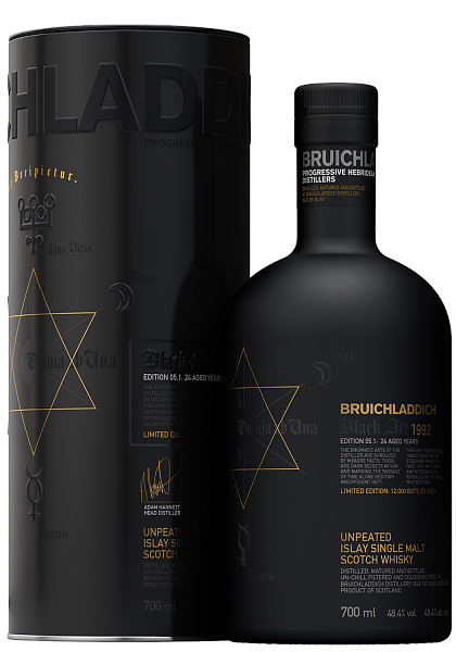 Виски Bruichladdich Black Art Edition 05.1 24 aged years single malt scotch whisky (gift box), 0.7 л