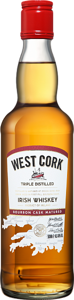 Виски West Cork Bourbon Cask Blended Irish Whiskey, 0.5 л в Перми