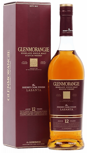 Виски Glenmorangie Lasanta 12 y.o. single malt scotch whisky (gift box), 0.7 л