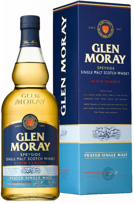 Глен Морей Элгин Классик Питед Спейсайд односолодовый шотландский виски в подарочной упаковке 0.7 л