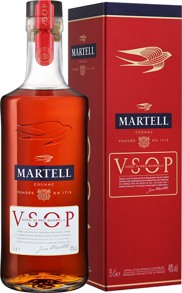 Коньяк Martell VSOP Aged in Red Barrels (gift box), 0.35 л