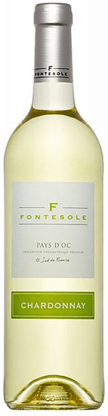 Вино Fontesole Chardonnay Pays d'Oc IGP Les Vignerons de Fontes, 0.75 л