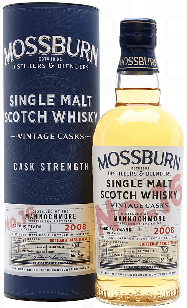 Виски Mossburn Vintage Casks No.16 Mannochmore Single Malt Scotch Whisky (gift box), 0.7 л