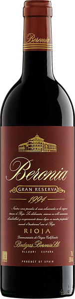 Вино Gran Reserva Rioja DOCа Bodegas Beronia, 0.75 л
