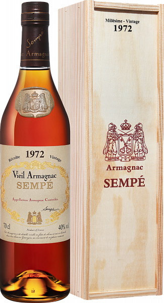 Арманьяк Sempe Vieil Vintage 1972 Armagnac AOC (gift box), 0.7 л