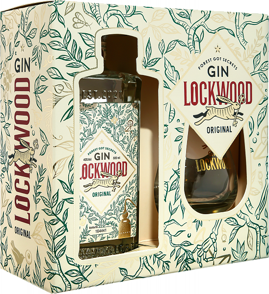 Gin Lockwood Original (gift box with glass), 0.5 л