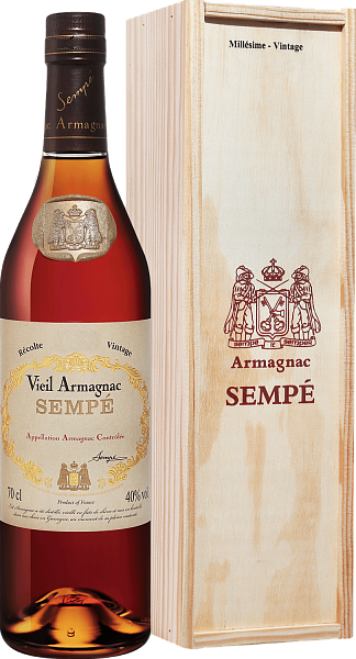 Арманьяк Sempe Vieil Vintage 2008 Armagnac AOC (gift box), 0.7 л