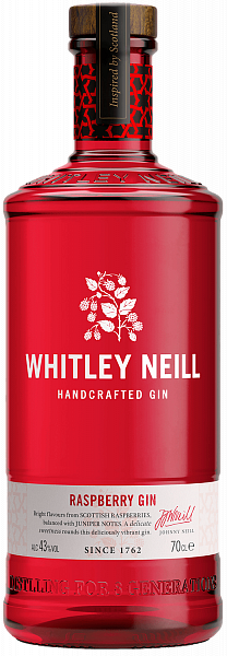 Whitley Neill Raspberry Handcrafted Dry Gin, 0.7л