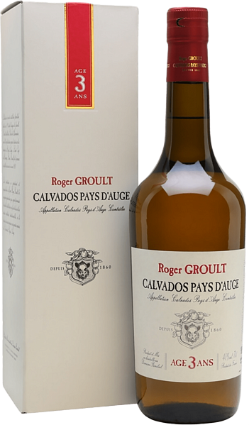 Кальвадос Calvados Pays D'Auge AOC 3 ans Roger Groult (gift box), 0.7 л
