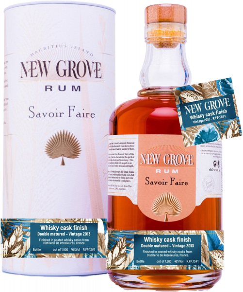 Ром New Grove Savoir Faire Vintage 2013 Whisky Cask Finish (gift box) , 0.7 л
