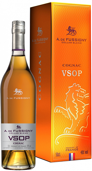 Коньяк A. de Fussigny Cellar Blend Cognac VSOP (gift box), 0.5 л