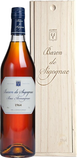 Арманьяк Baron de Sigognac 1964 Armagnac AOC (gift box), 0.5 л
