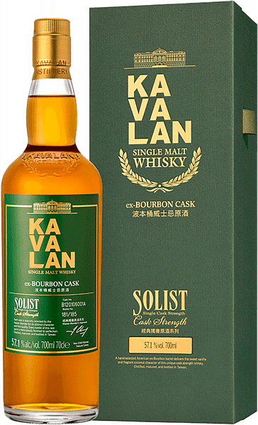 Kavalan Solist ex-Bourbon Single Cask Strength Single Malt Whisky (gift box), 0.7 л