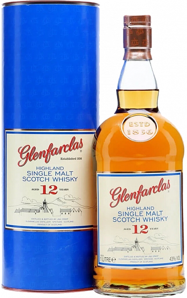 Glenfarclas 12 Years Old Single Malt Scotch Whisky (gift box) , 1 л