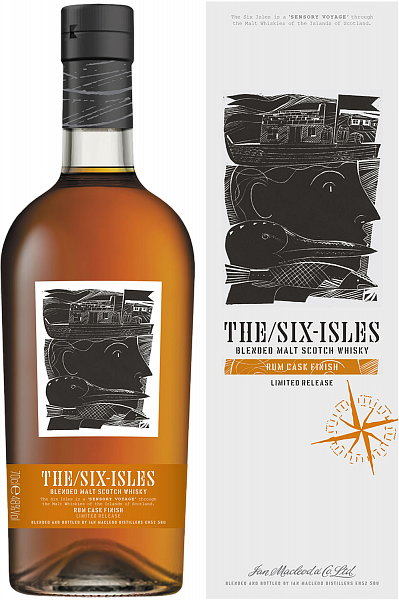 Виски Six-Isles Rum Cask Finish Blended Malt Scotch Whisky (gift box), 0.7 л