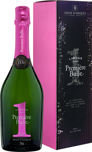 Игристое вино Premiere Bulle Brut Blanquette de Limoux AOC Sieur d‘Arques (gift box), 0.75 л в Нижнем Новгороде