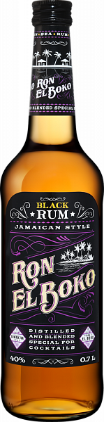 Ron El Boko Black Rum, 0.7 л