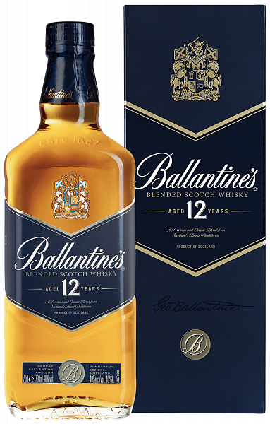 Виски Ballantine's 12 Years Old blended scotch whisky (gift box), 0.7 л