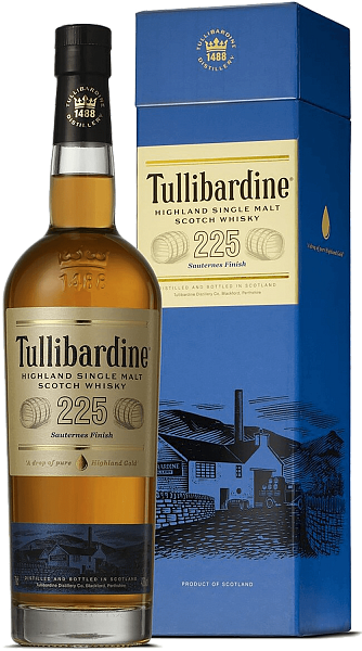 Tullibardine 225 Sauternes Finish Highland Single Malt Scotch Whisky (gift box), 0.7л
