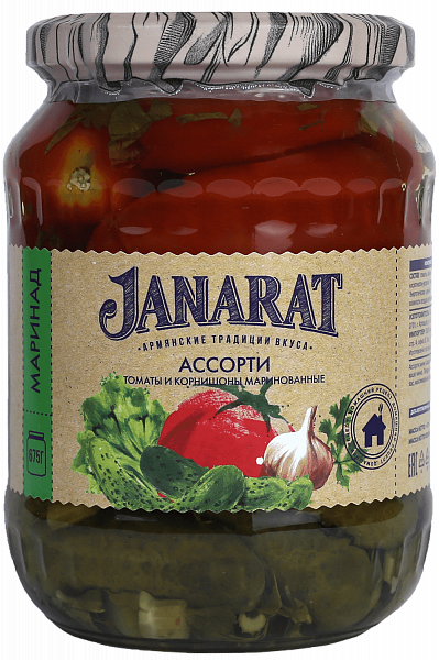 Assorted pickles (tomatoes and cucumbers) Janarat