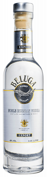 Vodka Beluga Noble Export Mariinsk Distillery, 0.05 л