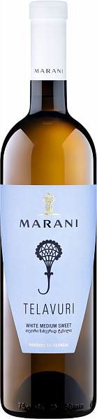Белое полусладкое вино Marani Telavuri White Medium Sweet Telavi Wine Cellar, 0.75 л
